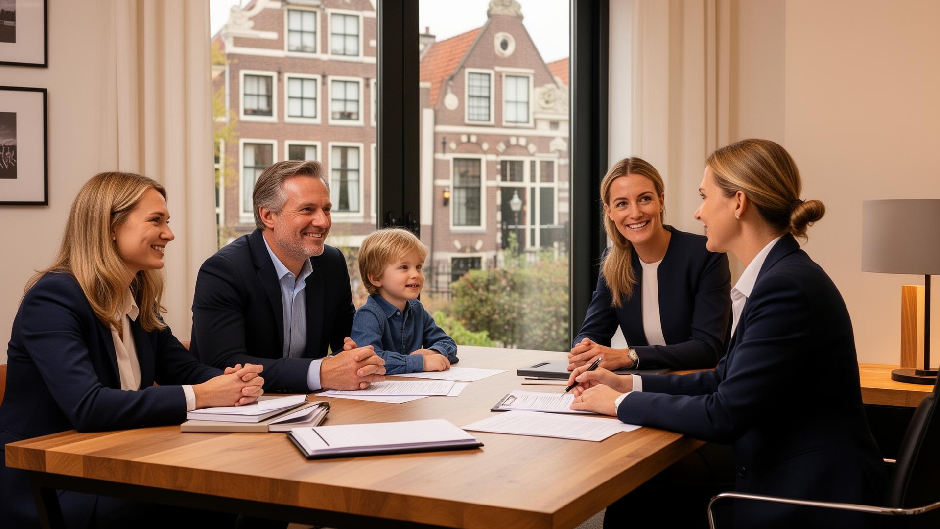 British expat family meeting with Dutch mortgage advisor
